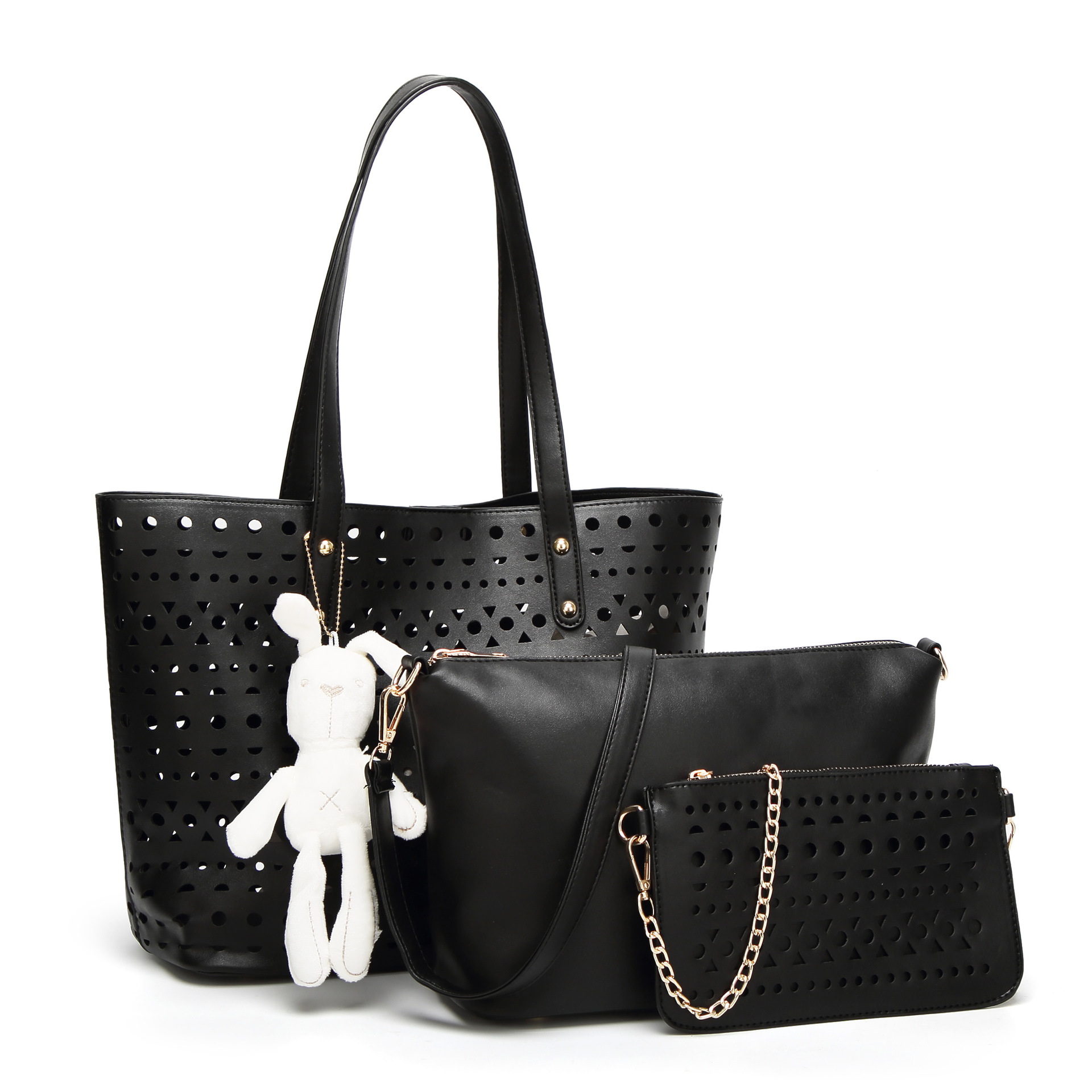 The New Hollow Female Handbag Western Style Wild Fashion Mother Package Oblique Cross Shoulder bag