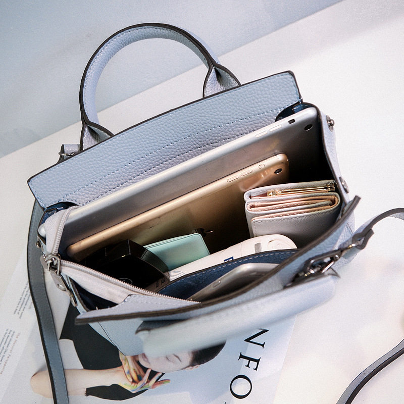 The New Fashion Lady Bags Litchi Pattern Trend Wild Handbag Shoulder Messenger bag