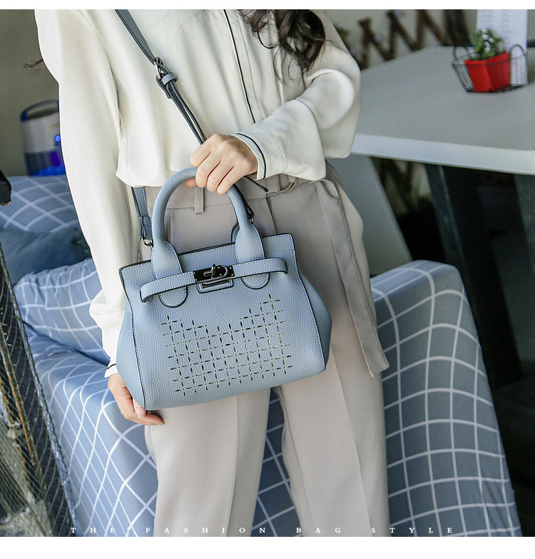 The New Fashion Lady Bags Litchi Pattern Trend Wild Handbag Shoulder Messenger bag