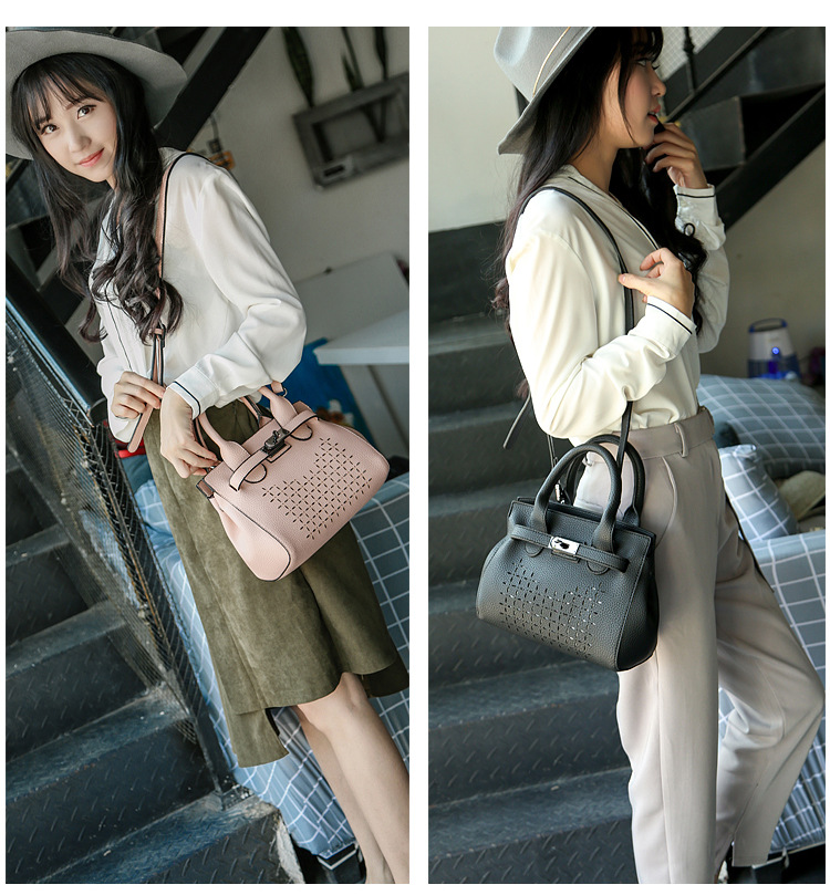 The New Fashion Lady Bags Litchi Pattern Trend Wild Handbag Shoulder Messenger bag
