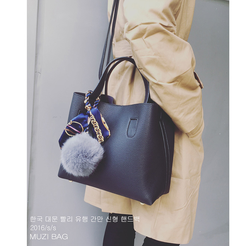 Ms Trend Personality Simple Wild Messenger Bag Bucket bag Soft Skin Shoulder Bags Handbag