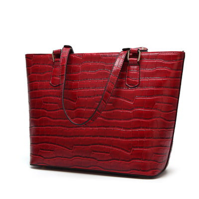 Lady Bags Fashion Crocodile Pattern Shoulder Tote Wild Handbag Ms Western Style Big bag
