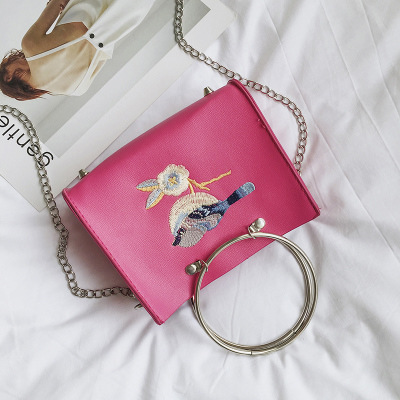 Ms Rings Handbag Lady Bags Chain Packet Mini Messenger bag Embroidery Small Square Package