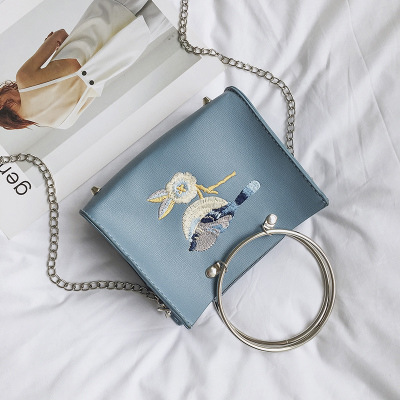 Ms Rings Handbag Lady Bags Chain Packet Mini Messenger bag Embroidery Small Square Package