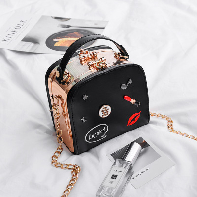 Ms The New trend Wild Messenger bag Chain Shoulder handbag Lipstick packet