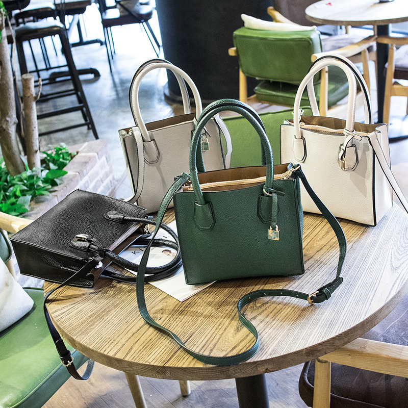 The New Litchi Pattern Packet Western Style Fashion Trend Portable Shoulder Messenger Bag Handbags