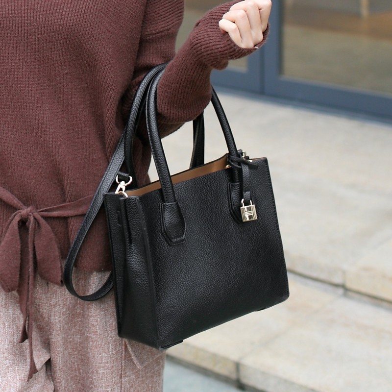 The New Litchi Pattern Packet Western Style Fashion Trend Portable Shoulder Messenger Bag Handbags