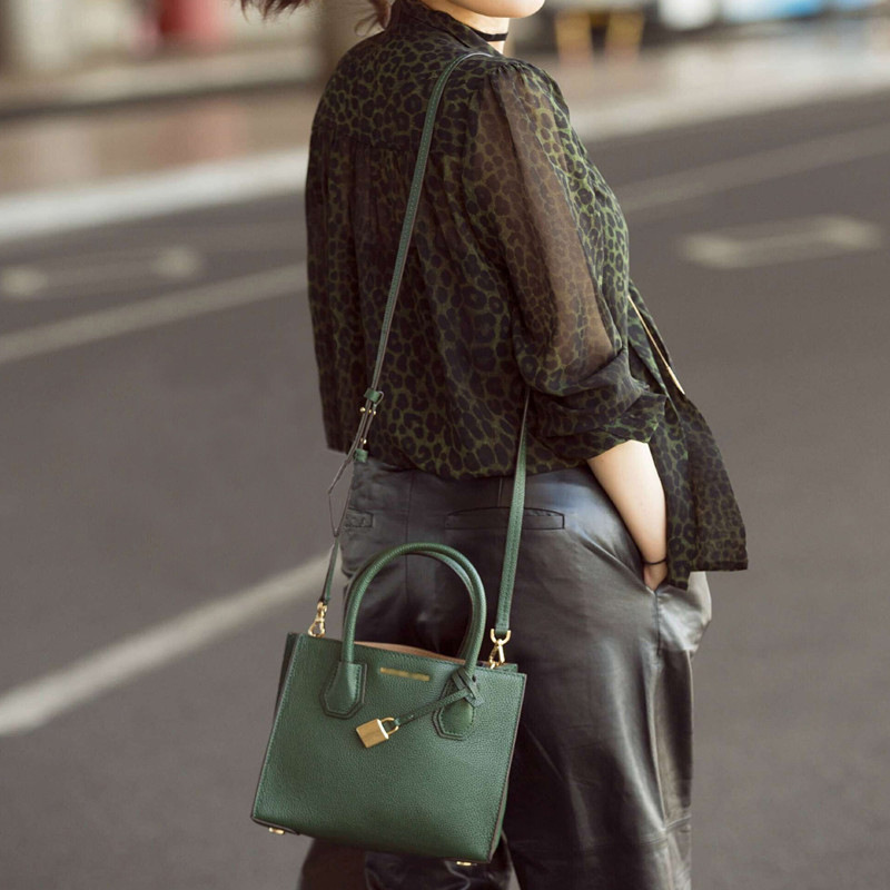 The New Litchi Pattern Packet Western Style Fashion Trend Portable Shoulder Messenger Bag Handbags