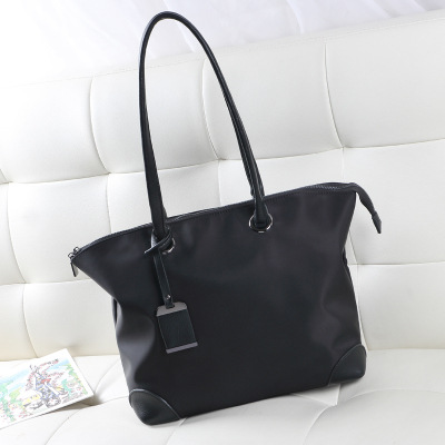 The New Lady Bags Simple Fashion Oxford Cloth Tote Shoulder Handbag Hit color Lady bags