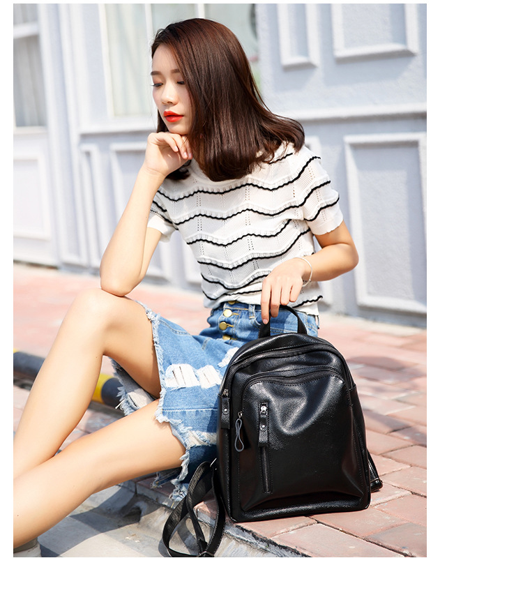 Ms Backpack Wild Fashion Travel Backpack Leisure College Wind School Bag Trend Lady Bags Handbags