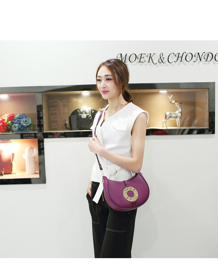 Fashion Lady Bags Trend Simple Shoulder Bags Leisure Handbag Retro Diagonal Saddle bag
