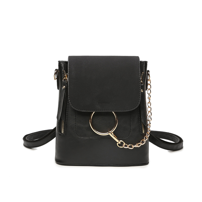 Ms Trend Leisure Shoulder Messenger bag Wild Backpack Fashion Multifunction College Wind School bag Handbags