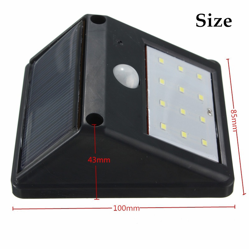 20LED Solar Powered Motion Sensor Light Garden Fence Patio Security Wall Light Lamp Night Light