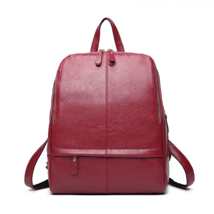 Backpack Lady Backpack Retro Art Handmade Leather Small Bag Leather Mini Wild Woven Shell Bag 14/×17/×9CM Multipurpose Daypacks