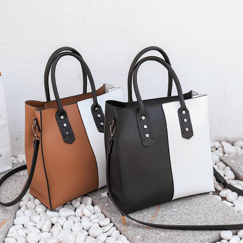 The New Wild Hit Color Handbag Big bag Lady bags Simple Messenger bag Fashion Shoulder Bags