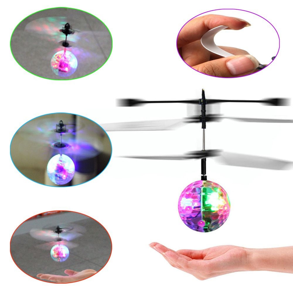 LED Toy Induction Suspension Fly Ball Helicopter Flash Glow RC Aircraft Kid Hot Better Item