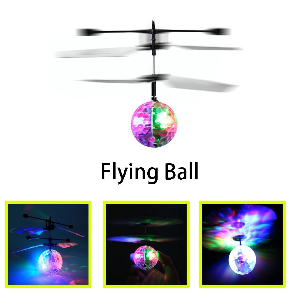 LED Toy Induction Suspension Fly Ball Helicopter Flash Glow RC Aircraft Kid Hot Better Item