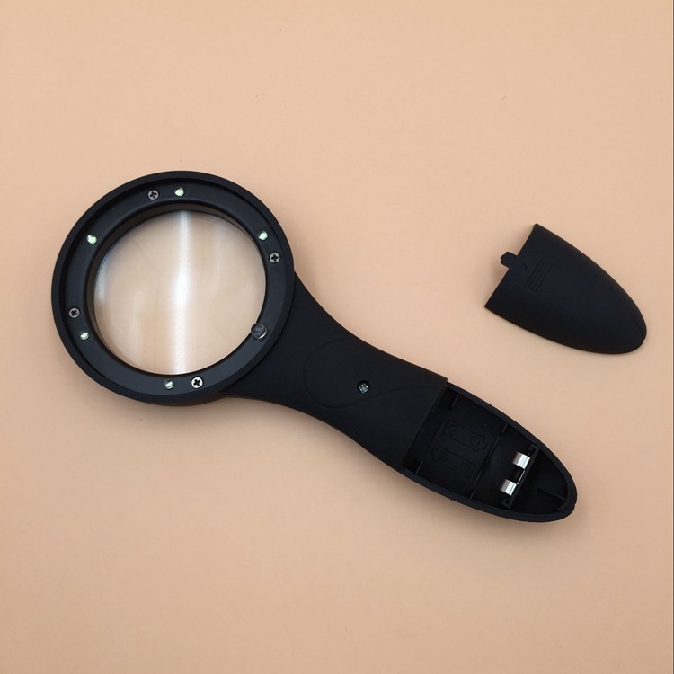 TH600559 Handheld 4 Times Magnifier Banknotes With Purple Light Magnifier With 6LED Lights Magnifier