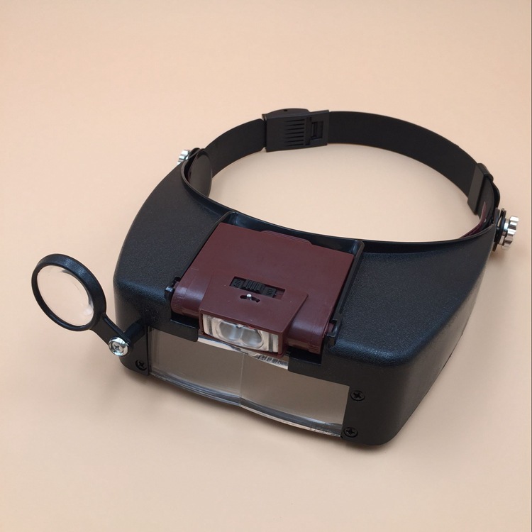 Head-mounted MG81007-A Multifunction Magnifier  With LED Light  Jobs Read Magnifier