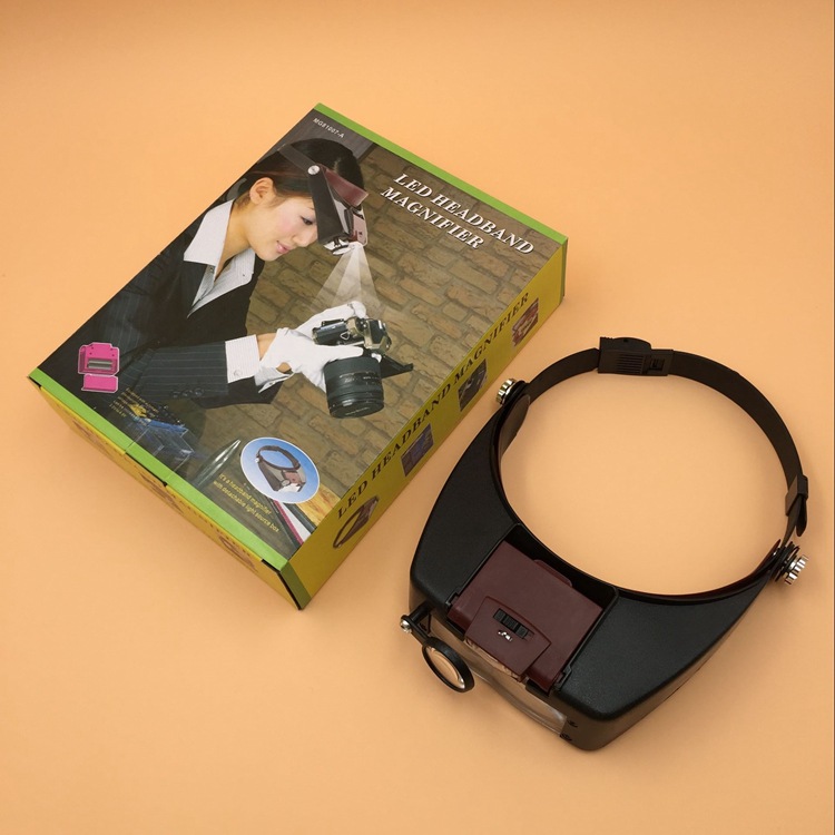 Head-mounted MG81007-A Multifunction Magnifier  With LED Light  Jobs Read Magnifier