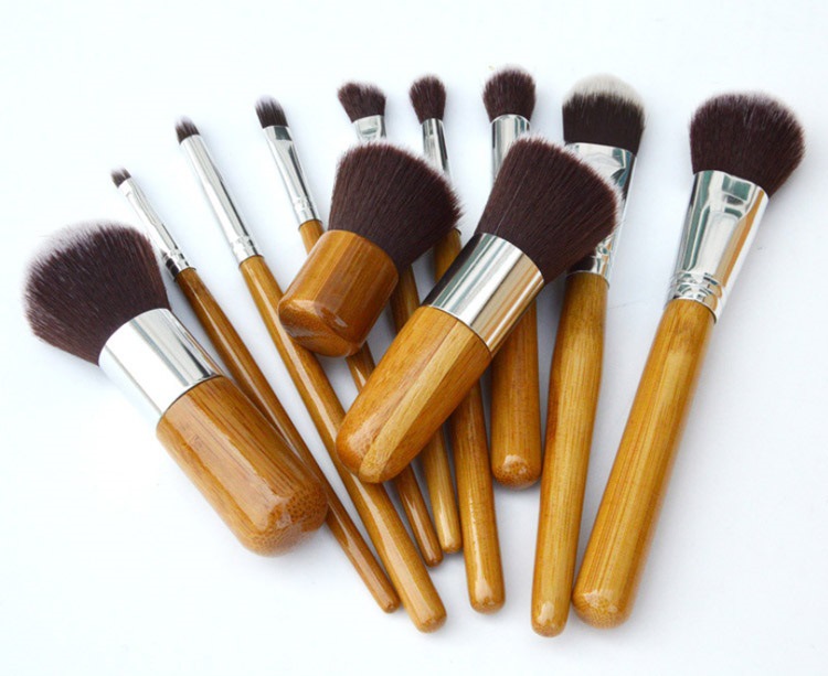 Ms Fashion Personality 11 Branches Bamboo Handle Makeup Brush Set Bamboo Handle Make-up Tool