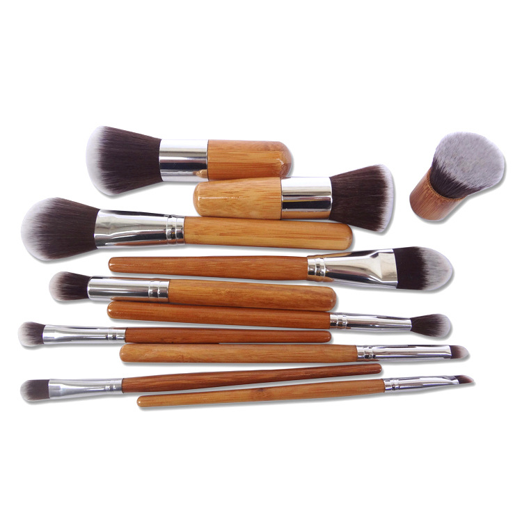 Ms Fashion Personality 11 Branches Bamboo Handle Makeup Brush Set Bamboo Handle Make-up Tool