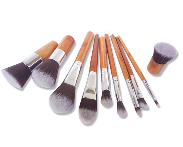 Ms Fashion Personality 11 Branches Bamboo Handle Makeup Brush Set Bamboo Handle Make-up Tool