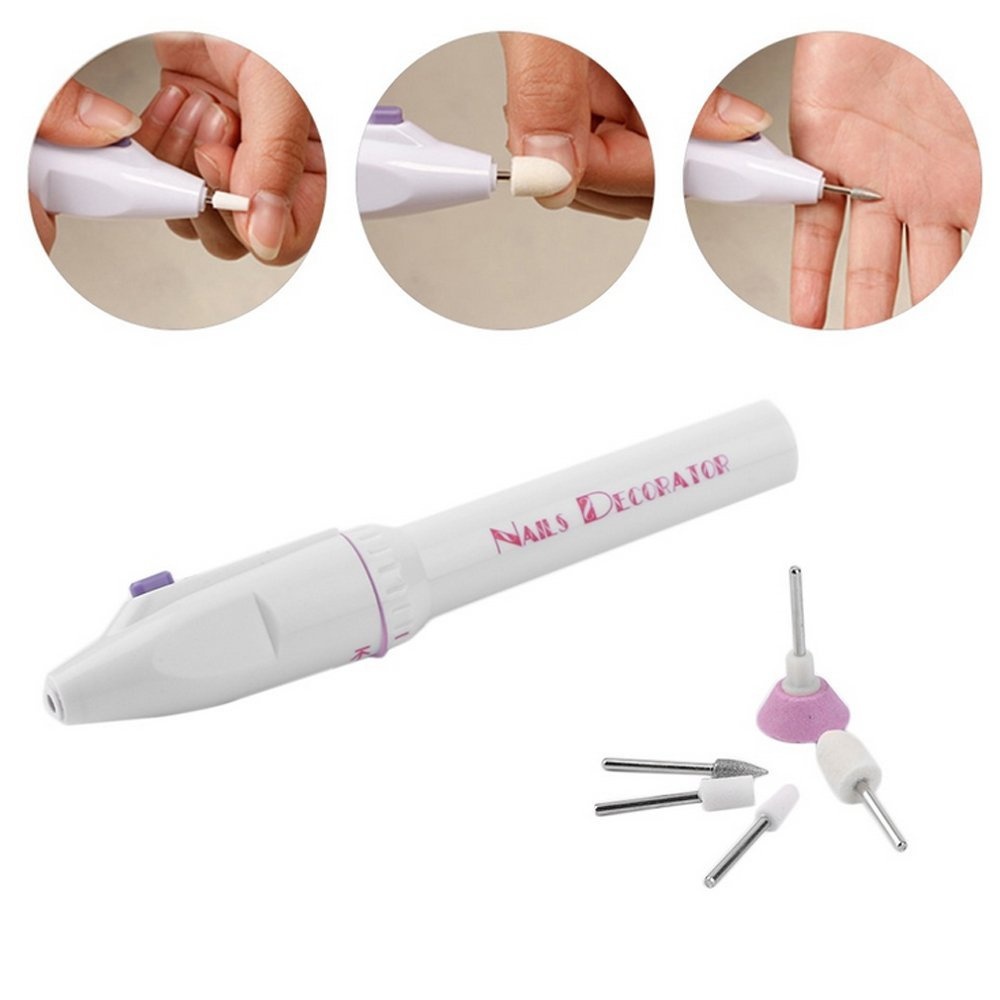 Electric Nail Polishing Drilling Machine Portable Mini Nail Grinding Tool with 5 Drills