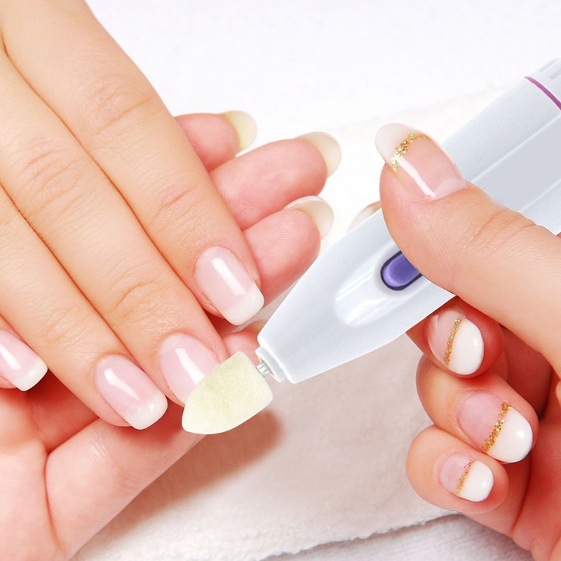 Electric Nail Polishing Drilling Machine Portable Mini Nail Grinding Tool with 5 Drills