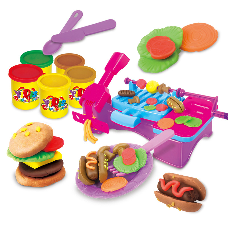 3D Color Clay Plasticine ice Cream Machine Handmade Going home Mold Set DIY Educational Toys