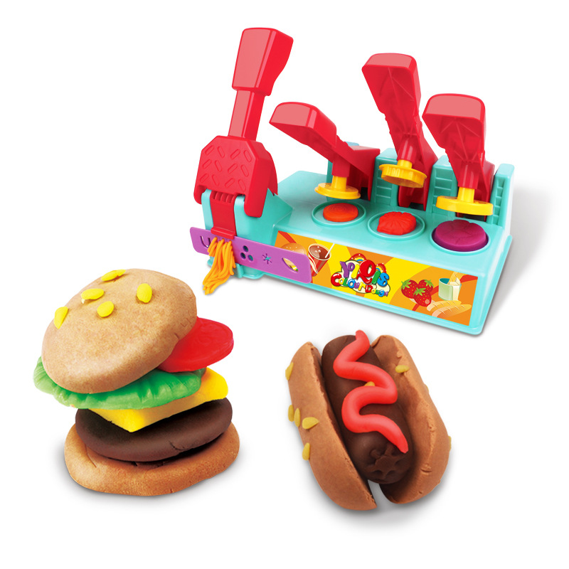 Choi Clay 3d Creative Plasticine Oversized Burger Mold Set Combination Child Brain Game