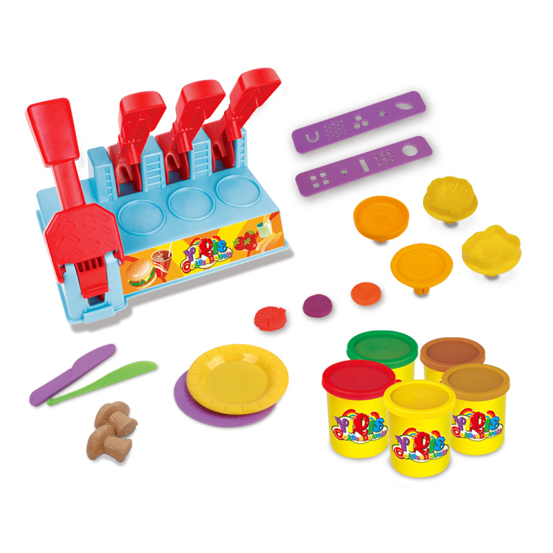 Choi Clay 3d Creative Plasticine Oversized Burger Mold Set Combination Child Brain Game