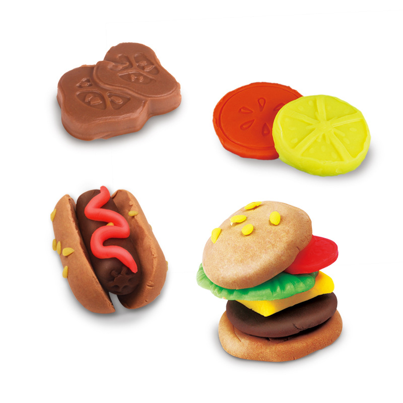 Choi Clay 3d Creative Plasticine Oversized Burger Mold Set Combination Child Brain Game