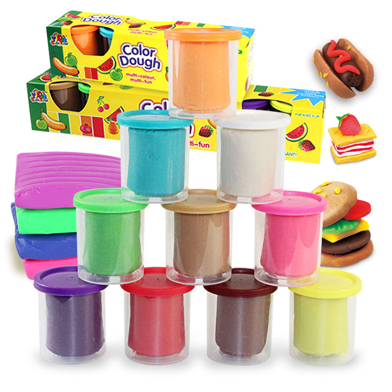 Child DIY Creative Choi Clay 10 Colors Plasticine Environmental Safety Puzzle Taste Toy