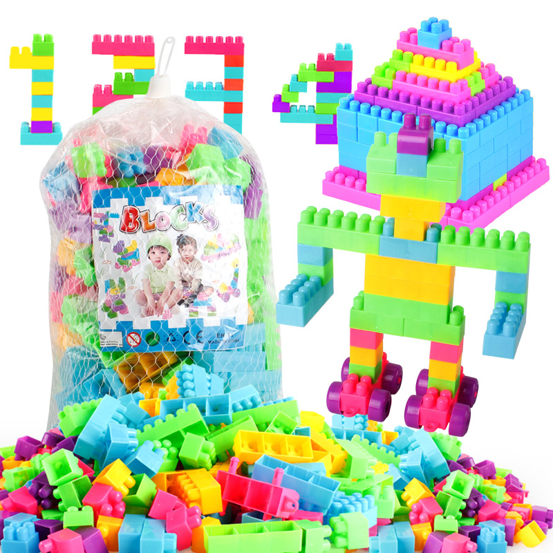 Child Variety Building Blocks Plastic Fight Interpolation Assemble Desktop Brain Game