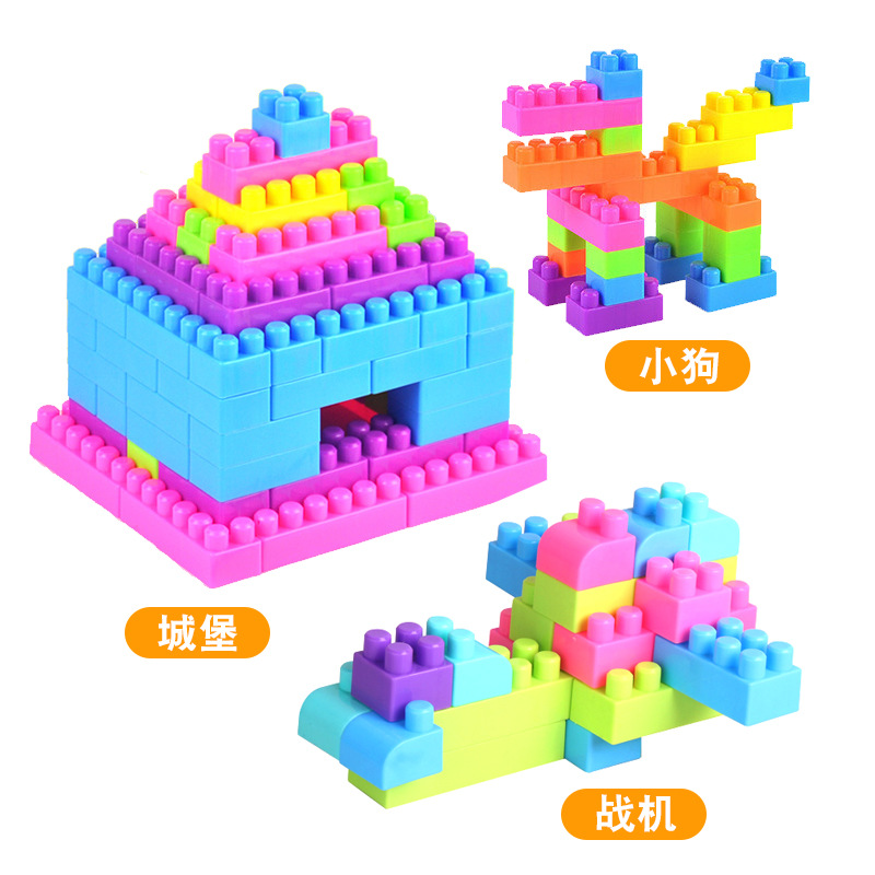 Child Variety Building Blocks Plastic Fight Interpolation Assemble Desktop Brain Game