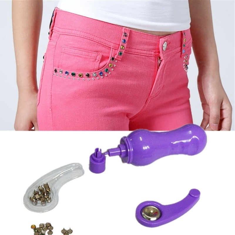 DIY  Mini Bedazzler Crystal Rhinestones Rivet Tool Garment Rivets Accessories
