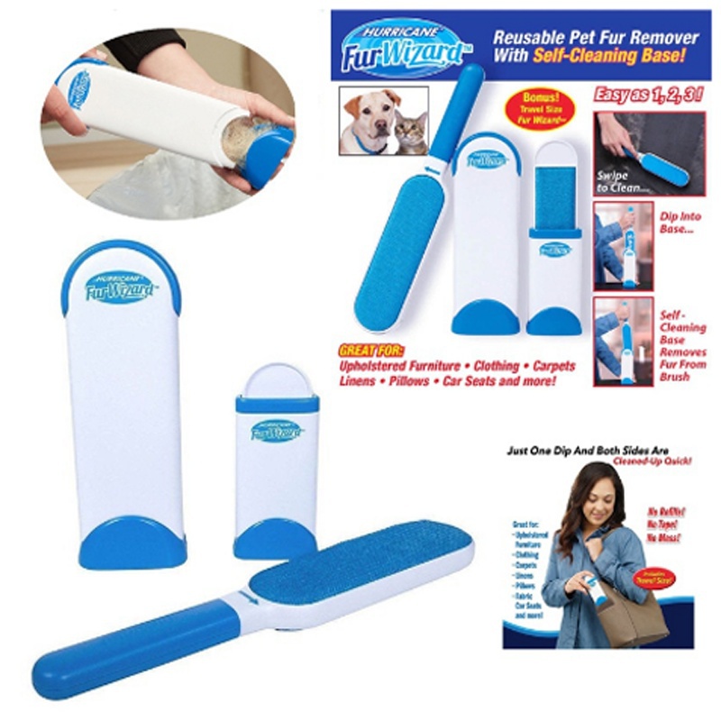 Portable Hurricane Fur Wizard Pet Hair Lint Remover tissu magique tissu brosse taille de voyage