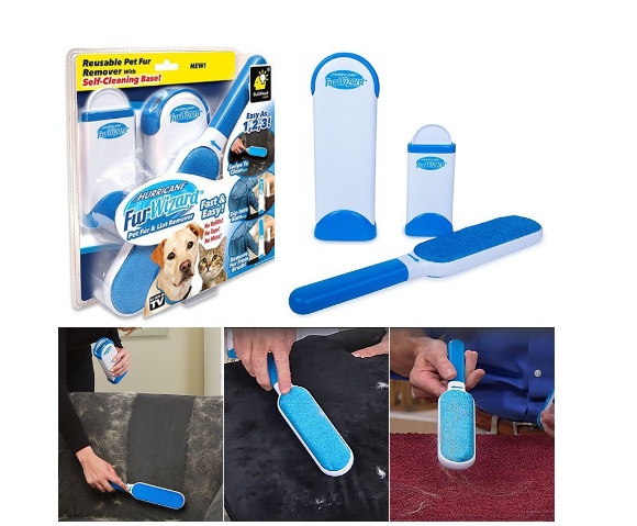 Portable Hurricane Fur Wizard Pet Hair Lint Remover tissu magique tissu brosse taille de voyage