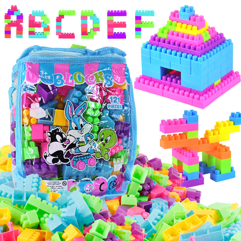 Child Boxed Variety Building Blocks Plastic Assemble Desktop Brain Game Boy Girl Toy