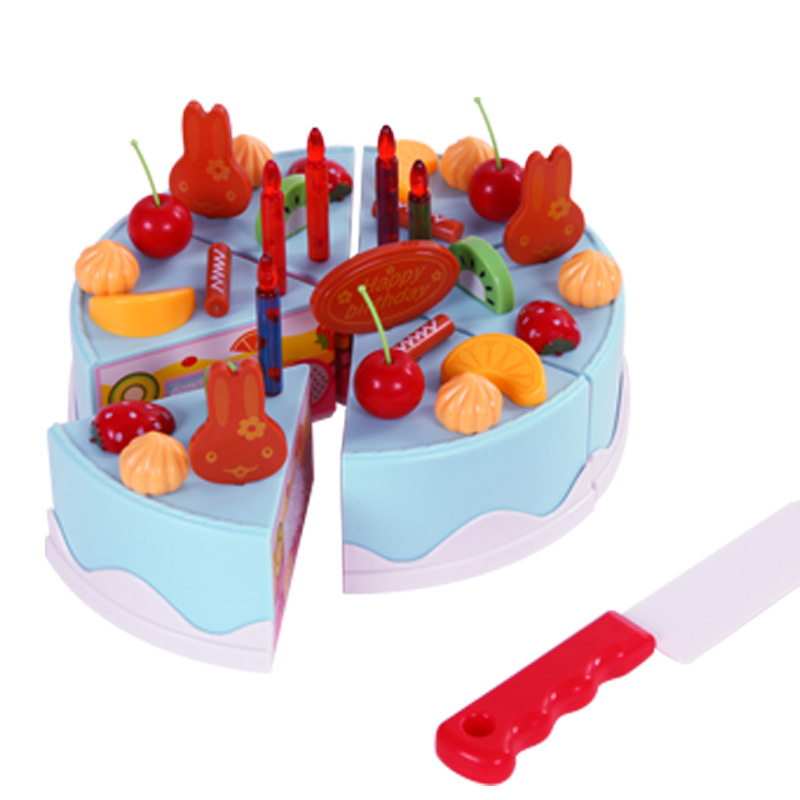 Girl toy Going Home toy Simulation Birthday Cake Cut Music kids toys Cake Gift 38 Pieces