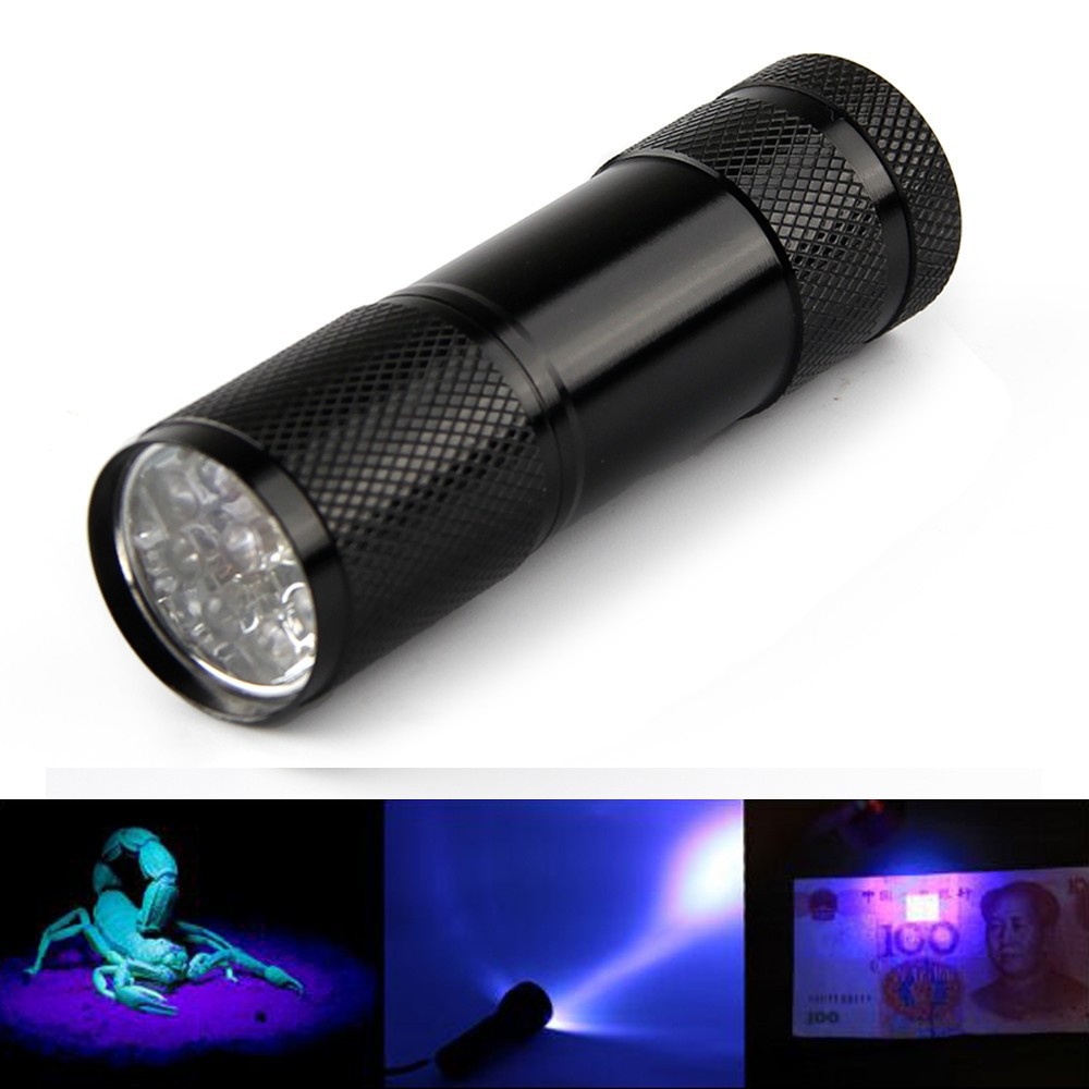 Portable LED Flashlight Penlight LEDs UV Purple Lights Lamp Torch Lighting For Money Checking
