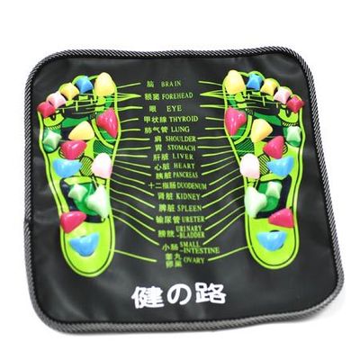 Colored Plastic Walk Stone Square Healthy Foot Massage Mat Pad Cushion