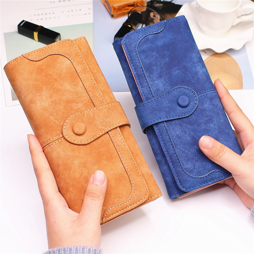 Female Long Section High Quality Scrub Stitching Ms Fashion Leisure Student Wallet