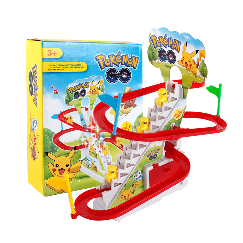 Electric Piggy Climb the Stairs Track Child Pink pig Sister Climb the Stairs Ladder Orbit toy