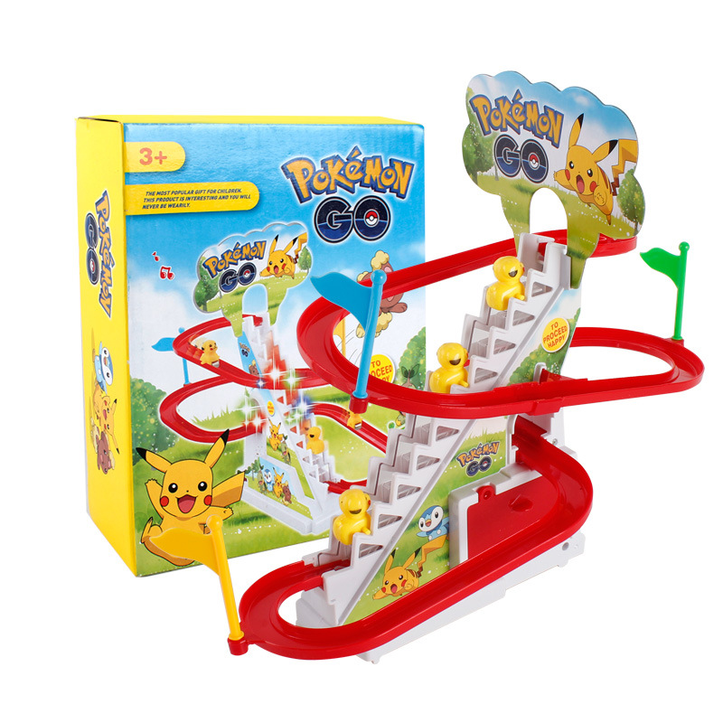 Electric Piggy Climb the Stairs Track Child Pink pig Sister Climb the Stairs Ladder Orbit toy