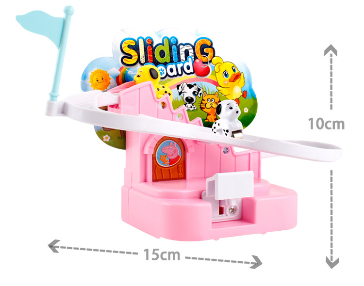 Animal Slide Climb the Stairs Track Assemble toy Manual Competition Table Games