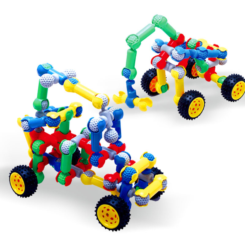 Geometric Car Building Blocks Child Puzzle toy Fight interpolation Baby Enlightenment Assemble toy