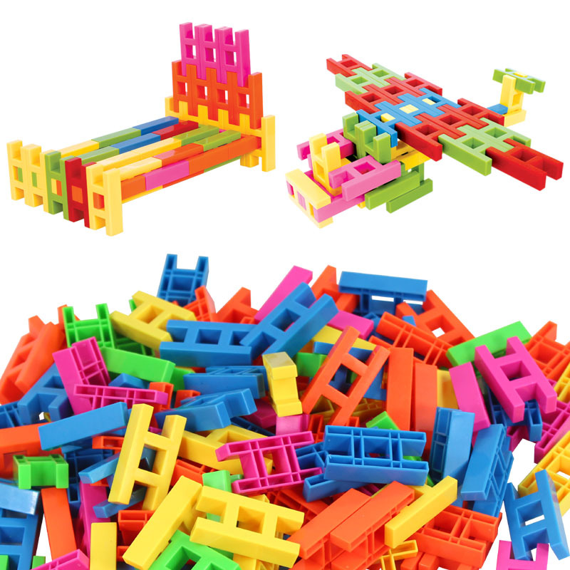 Staircase Shape Building Blocks Plastic Fight Interpolation Assemble Child Puzzle Toy