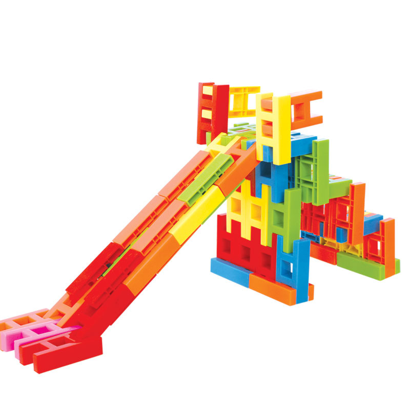 Staircase Shape Building Blocks Plastic Fight Interpolation Assemble Child Puzzle Toy